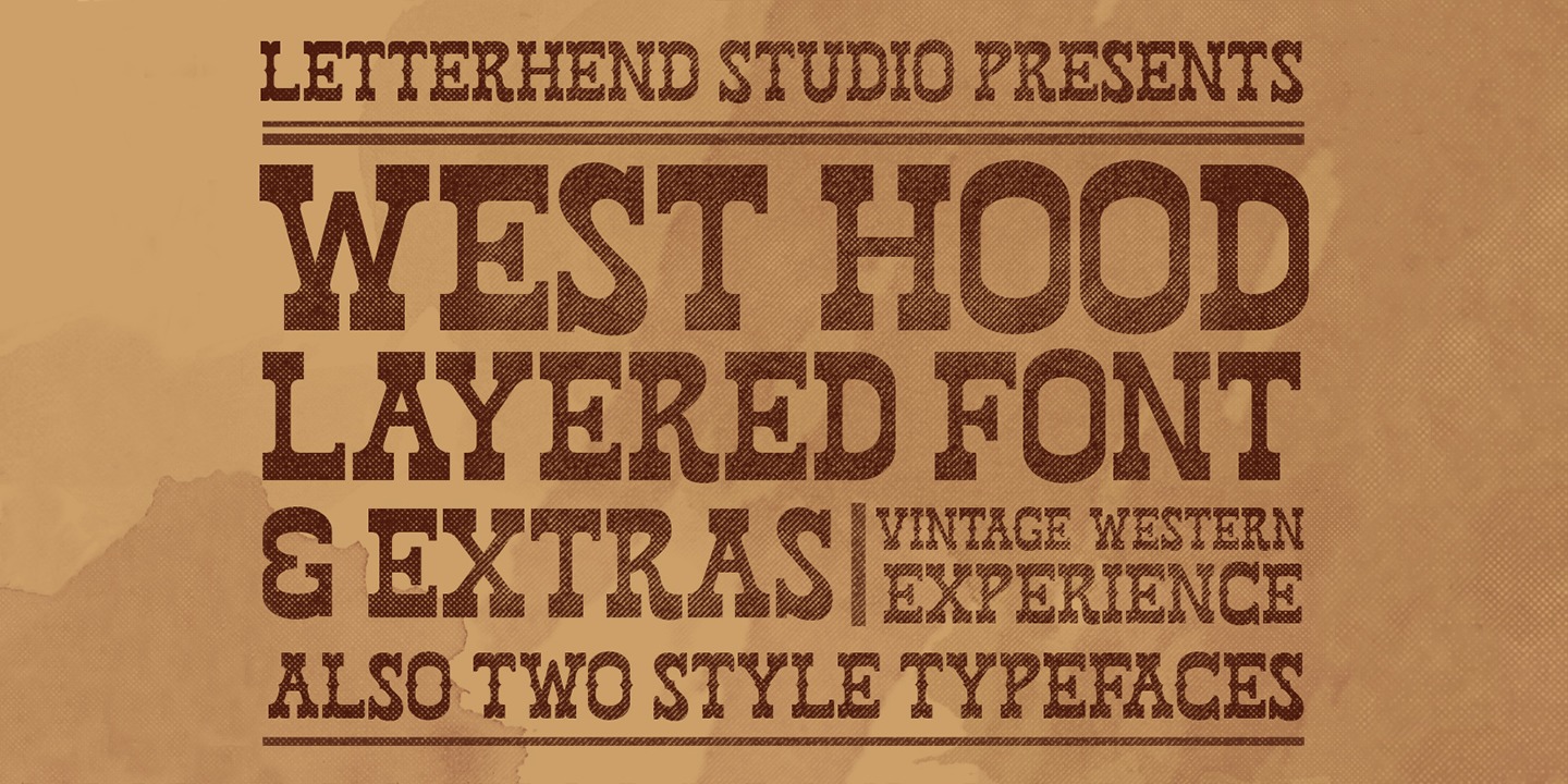 Пример шрифта West Hood Three